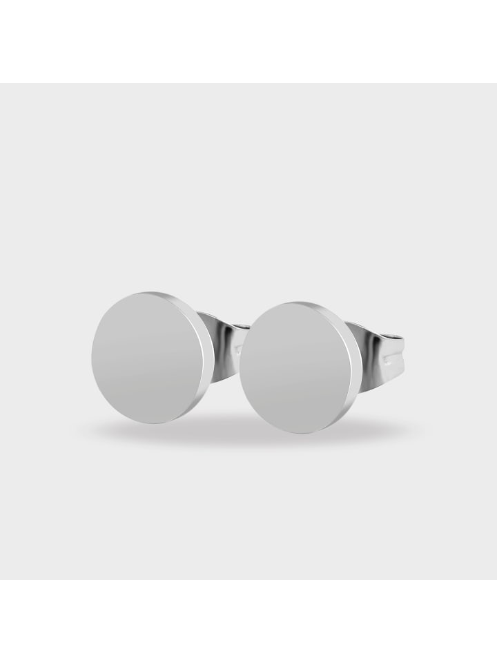 

Adeliás Женские серьги - Серьги-гвоздики из нержавеющей стали серебристого цвета