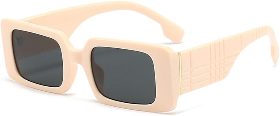 

Винтажные солнцезащитные очки 2027 года для женщин и мужчин, модные панк-очки с крупной решетчатой ​​оправой, трендовые панк-очки с защитой от УФ-излучения UV400 MTZJH, Beige Black