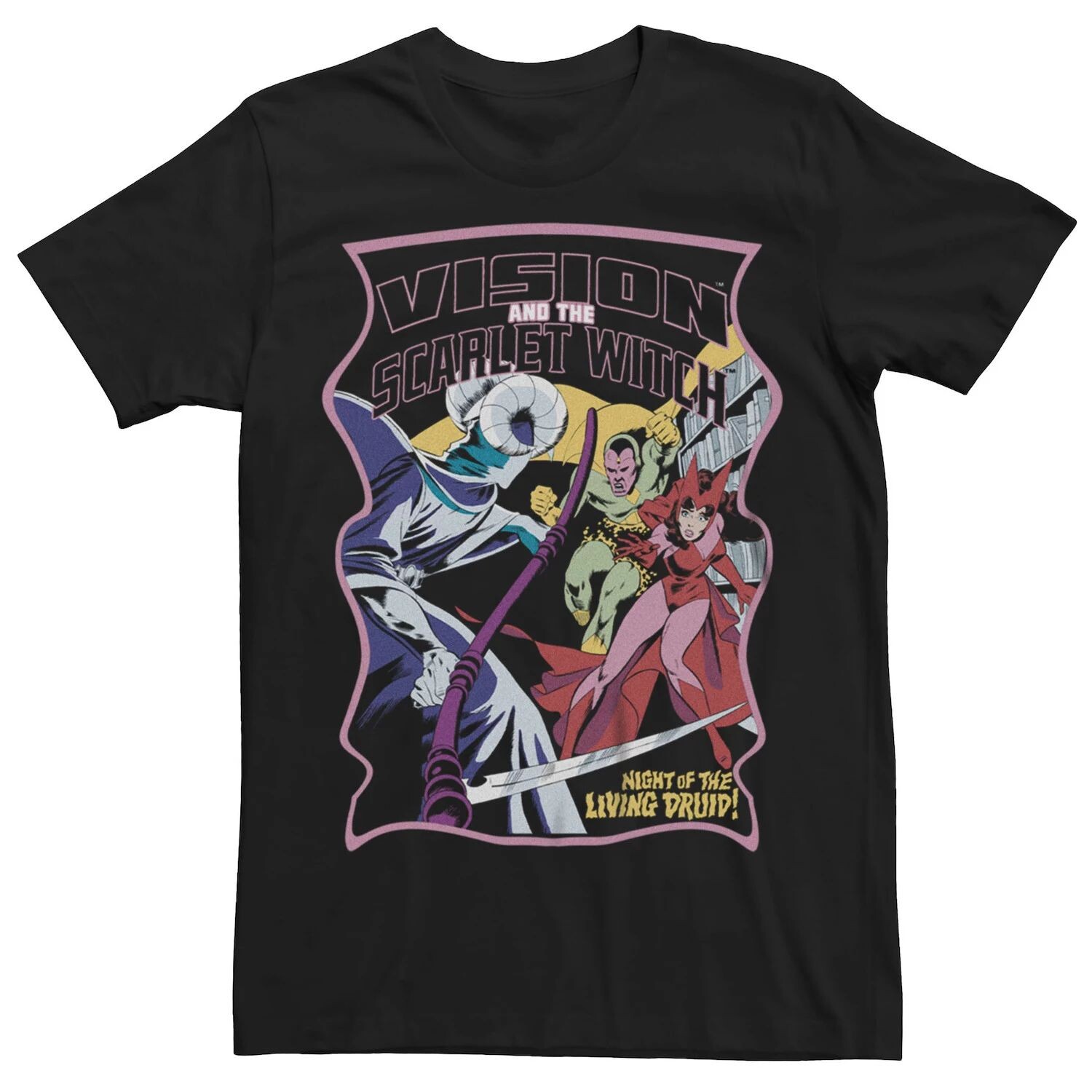 

Мужская футболка с рисунком «Marvel Vision And The Scarlet Witch Comics Night Of The Living Druid» Licensed Character