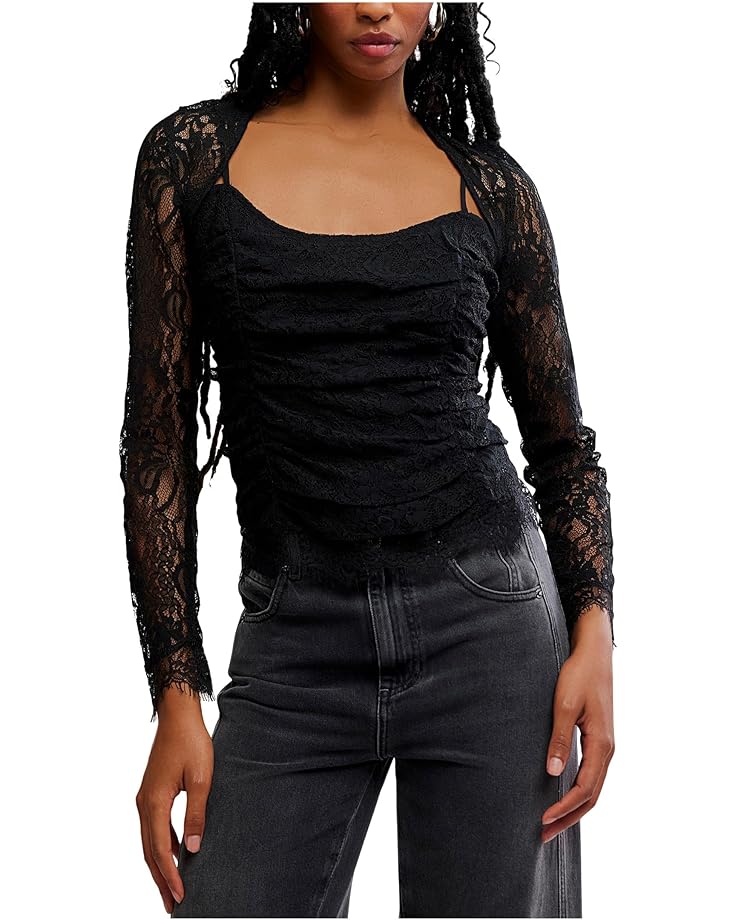 

Женский топ Free People Paloma Lace, Black