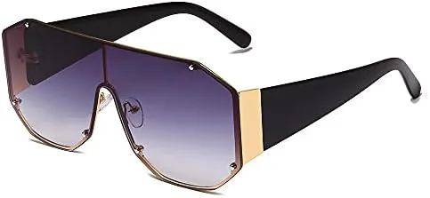 

Крупные солнцезащитные очки для женщин и мужчин, винтажные металлические солнцезащитные очки с градиентным покрытием, защита от ультрафиолета UV400 MTZJH, 3