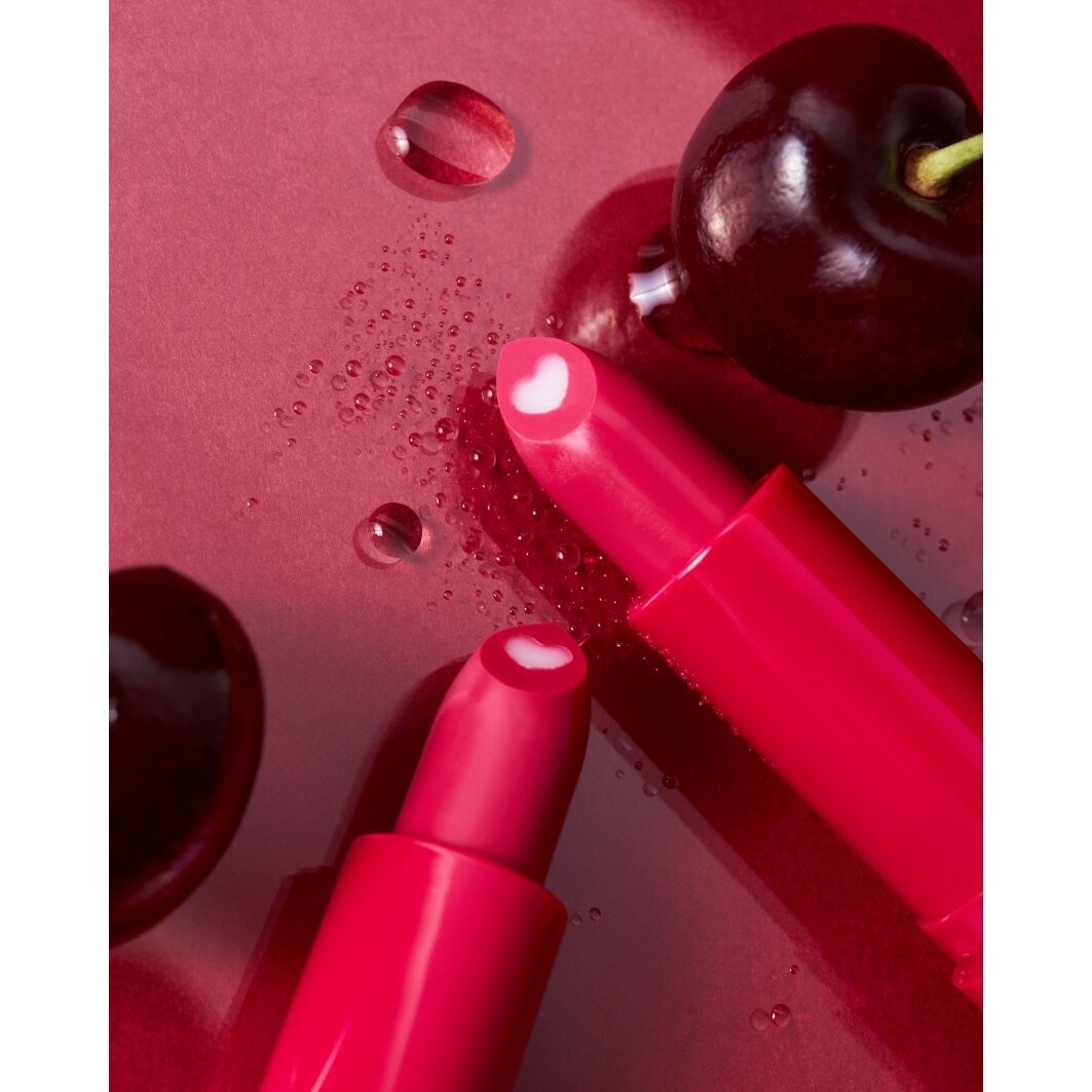 Бальзам для губ heart core fruity Essence, nr. 01 - crazy cherry, вес 3 гр. — фото 4