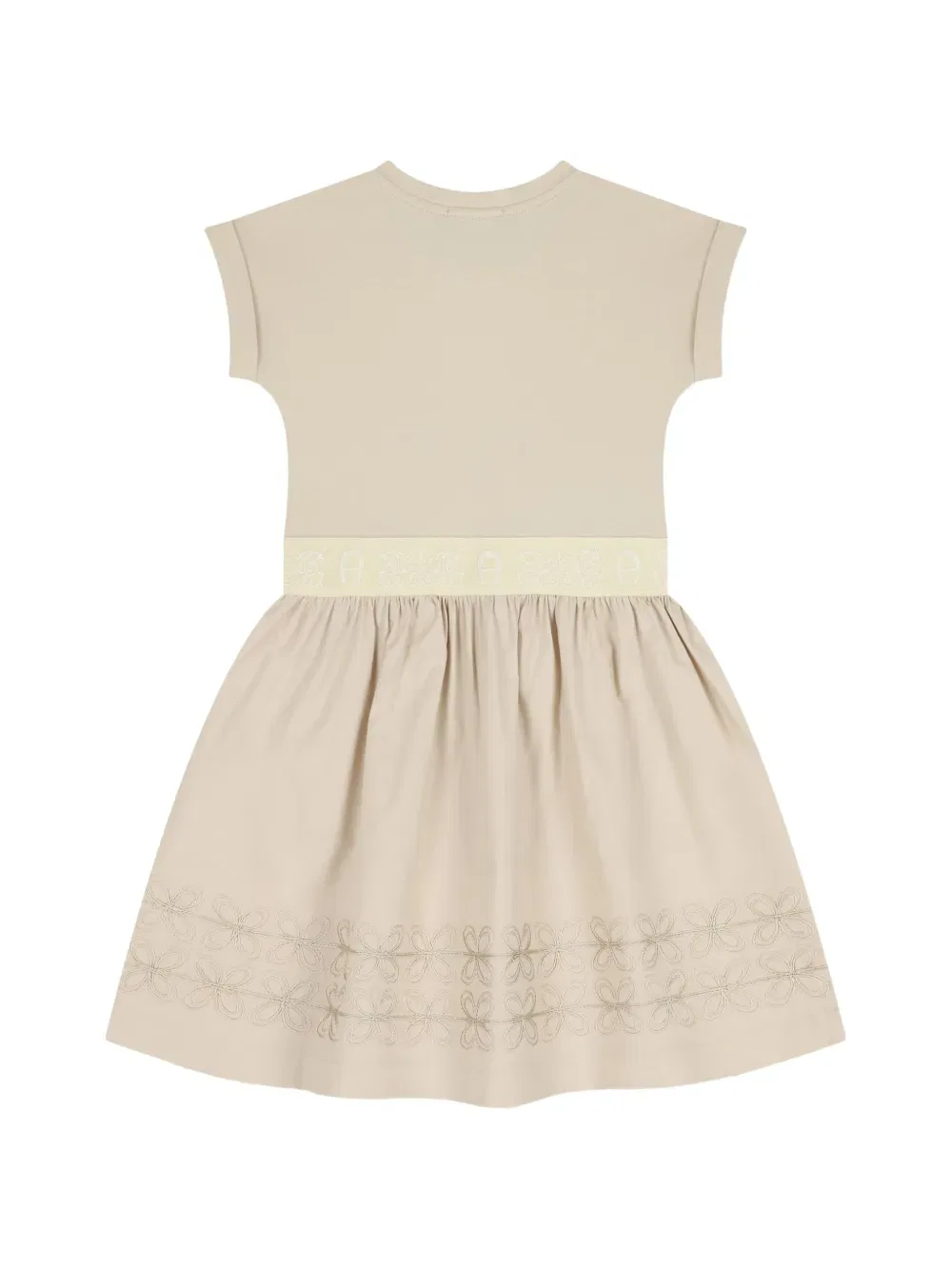 Платье с цветочной вышивкой Aigner Kids, нейтральный — фото 2