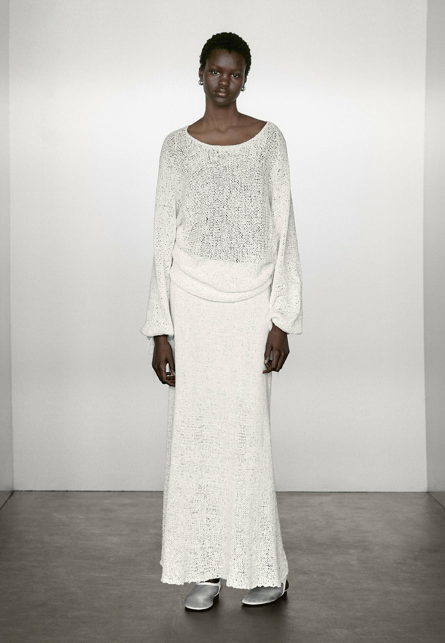 

Юбка Massimo Dutti FLARED MIDI, White