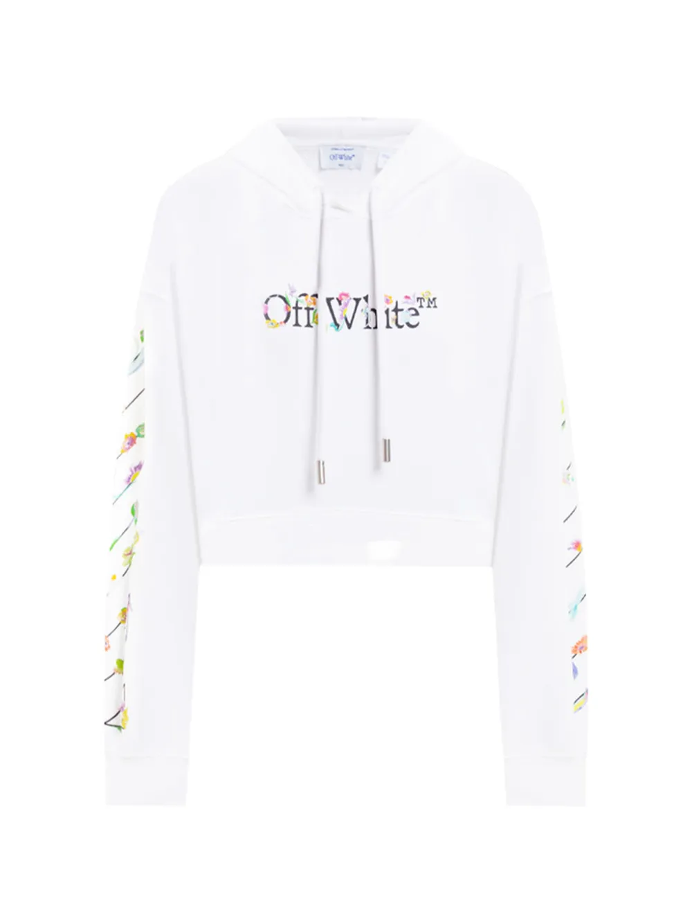 

Вязаное изделие с капюшоном и цветочным принтом Off-White, белый