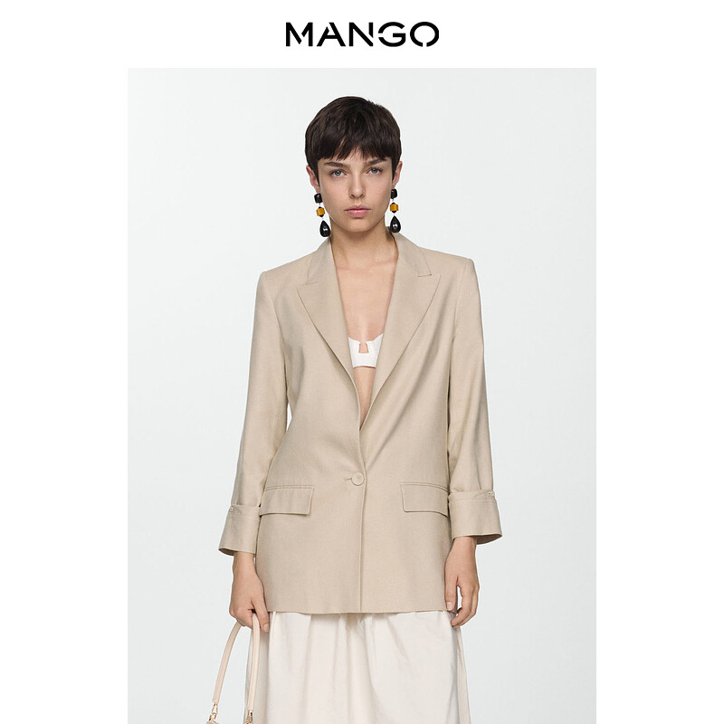 

Женский жакет Mango в деловом стиле, светло-розовый