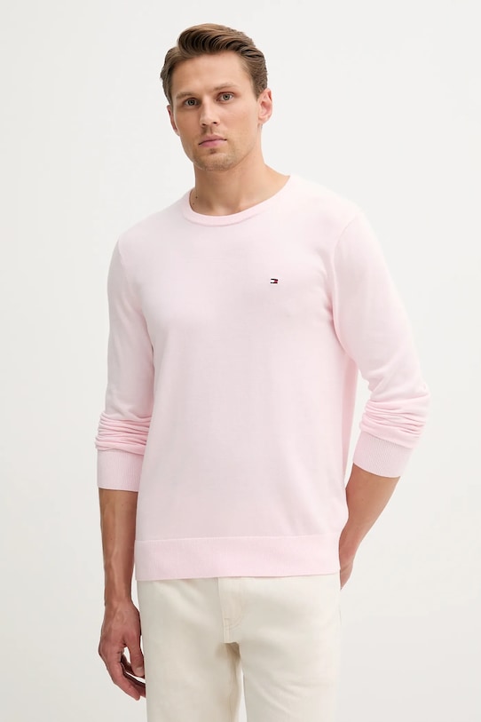 

Хлопковый свитер Tommy Hilfiger, розовый