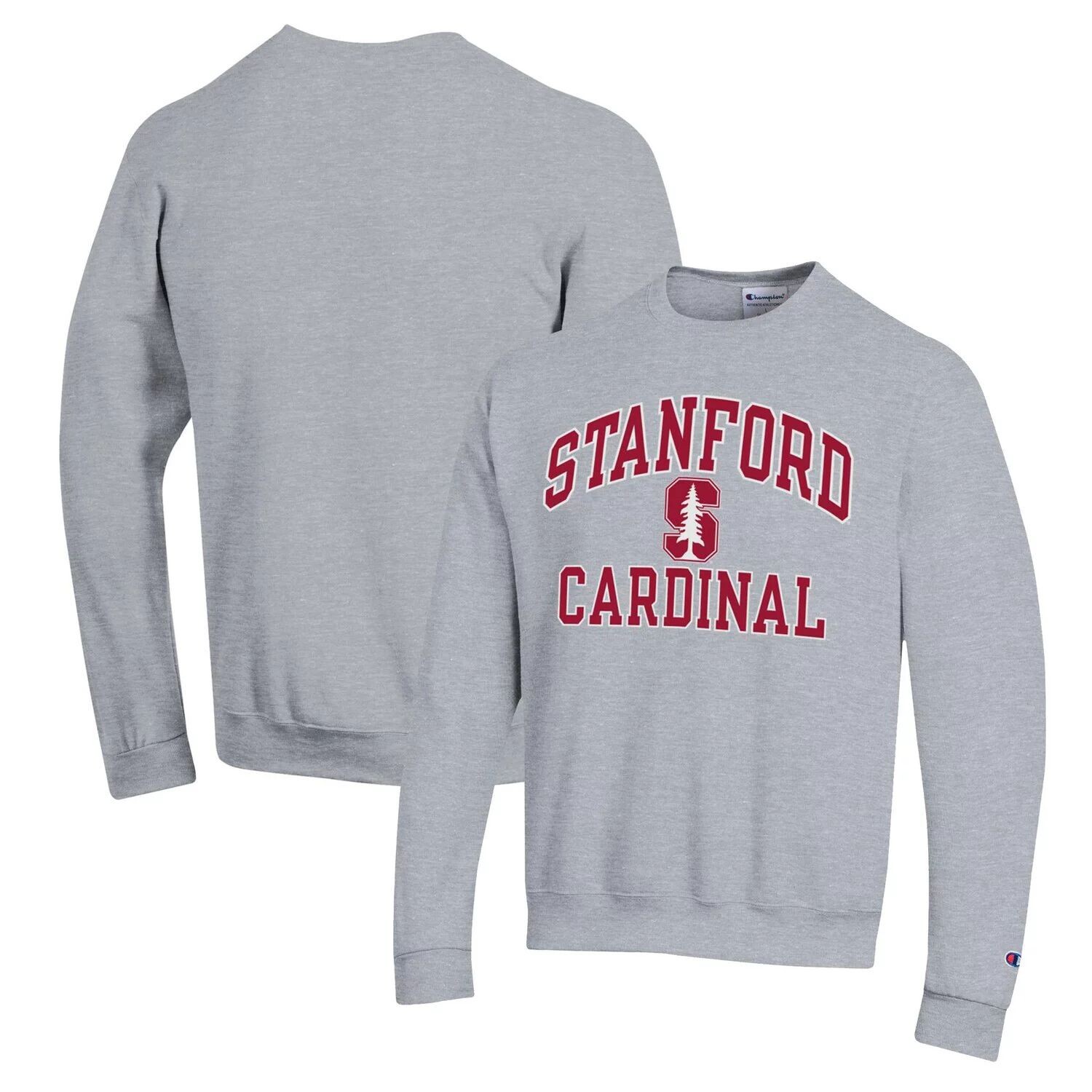 

Мужской пуловер с высоким мотором Heather Grey Stanford Cardinal Champion