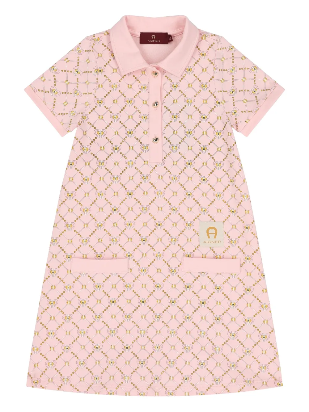 

Платье поло с логотипом Aigner Kids, розовый