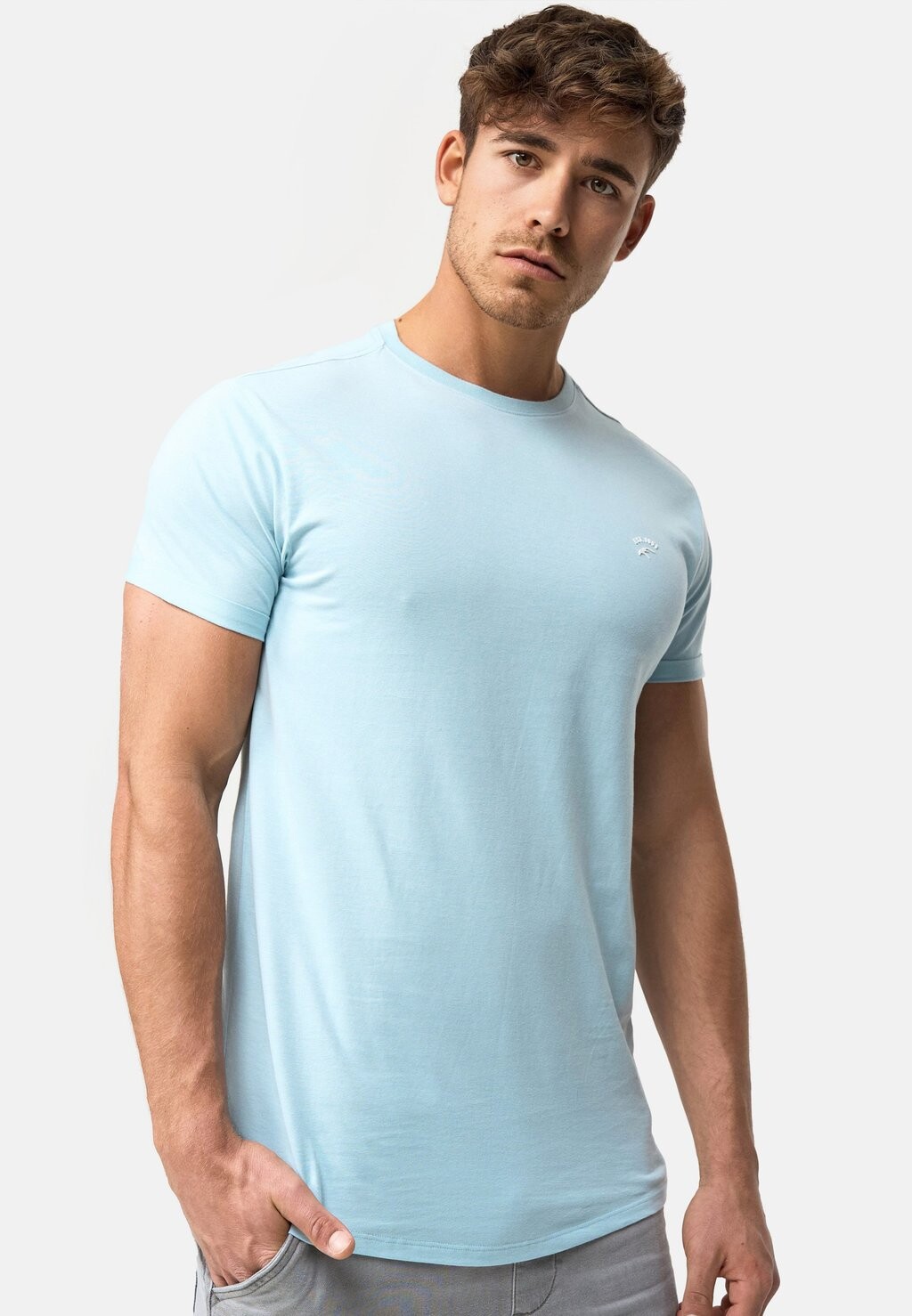 

Футболка базовая Kloge Indicode, цвет blue wave