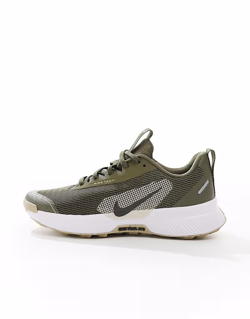 Кроссовки Nike Running Juniper Trail 3 цвета хаки и белого цвета — фото 2