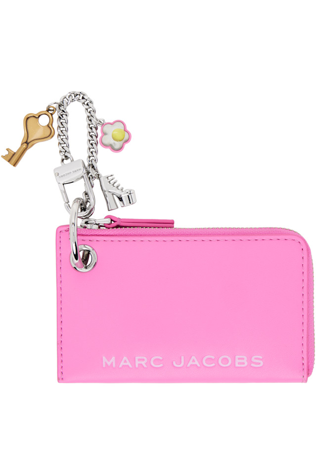 

Верхняя молния шарм-кошелек для монет Marc Jacobs, розовый
