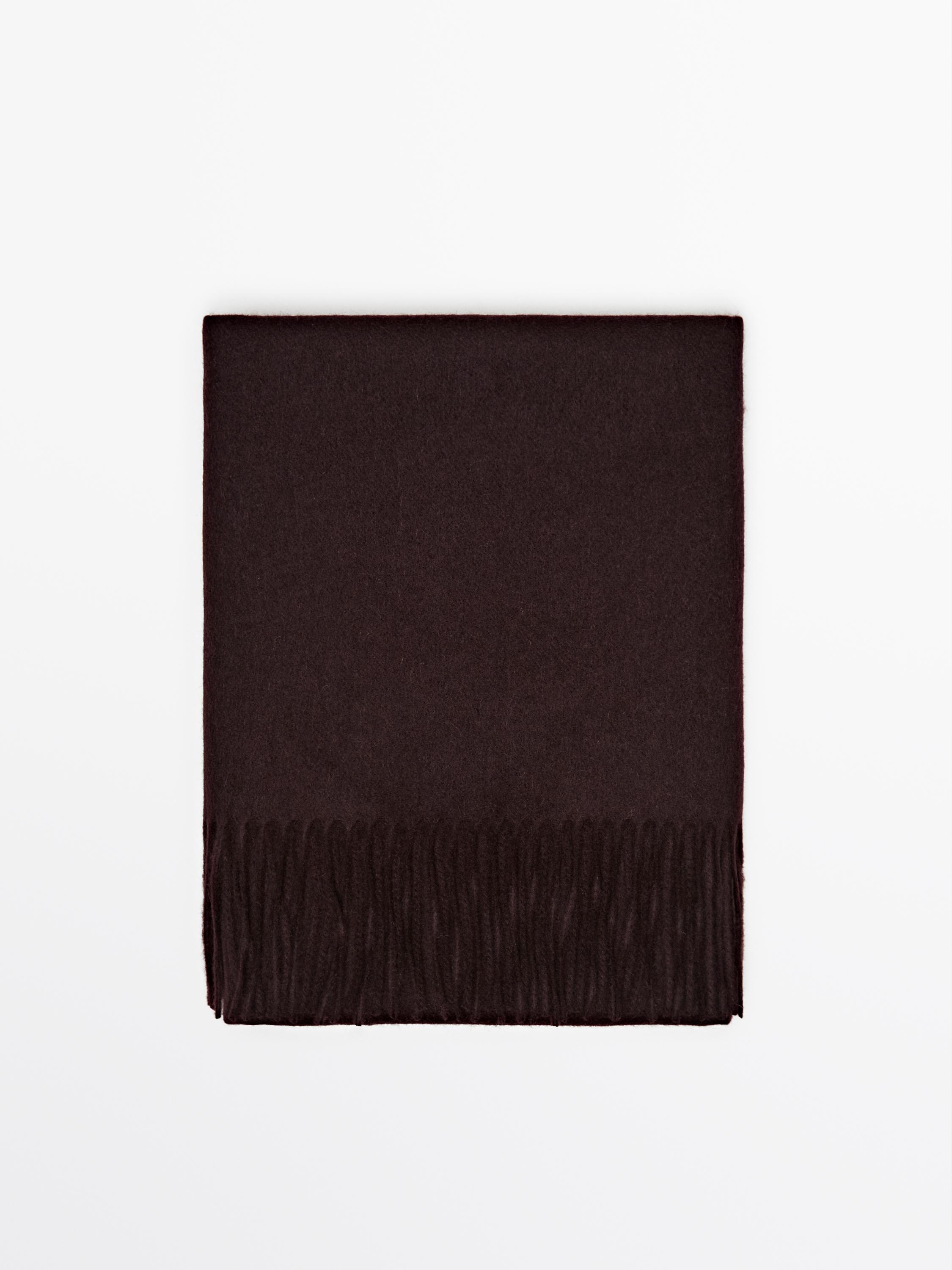 

Шарф из смесовой шерсти Massimo Dutti, бургундия