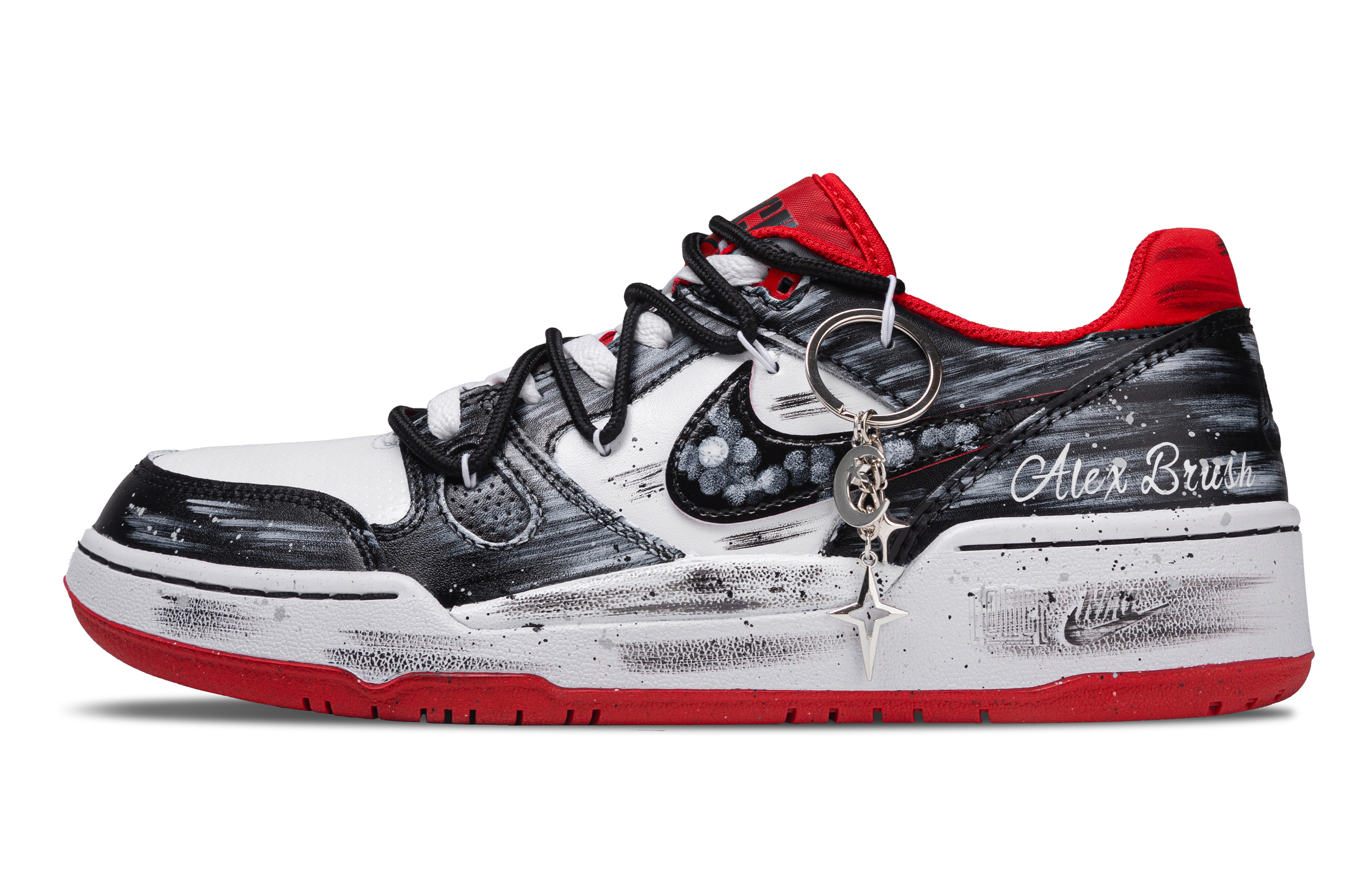 

Nike Full Force Starry Wand Thermal Waterproof Low top Skateboard Shoes мужские черно-красные