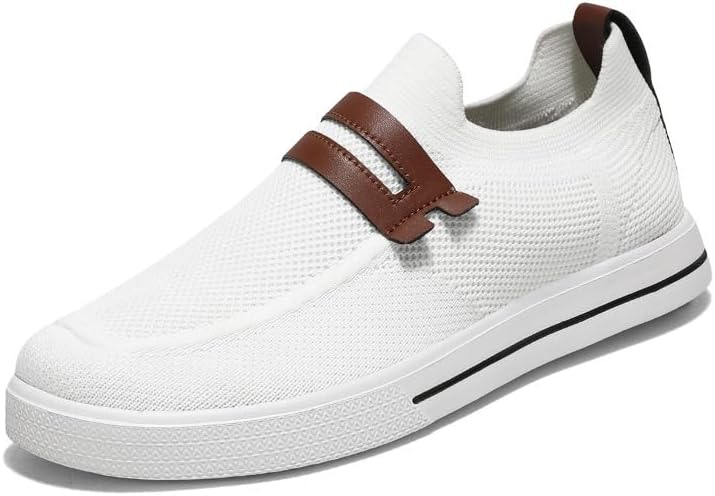 

Мужские повседневные туфли с верхом из дышащей сетки и мягкой подошвой. Спортивная обувь для мужчин, которую можно носить каждый день. Модные спортивные кеды Hoalox, белый