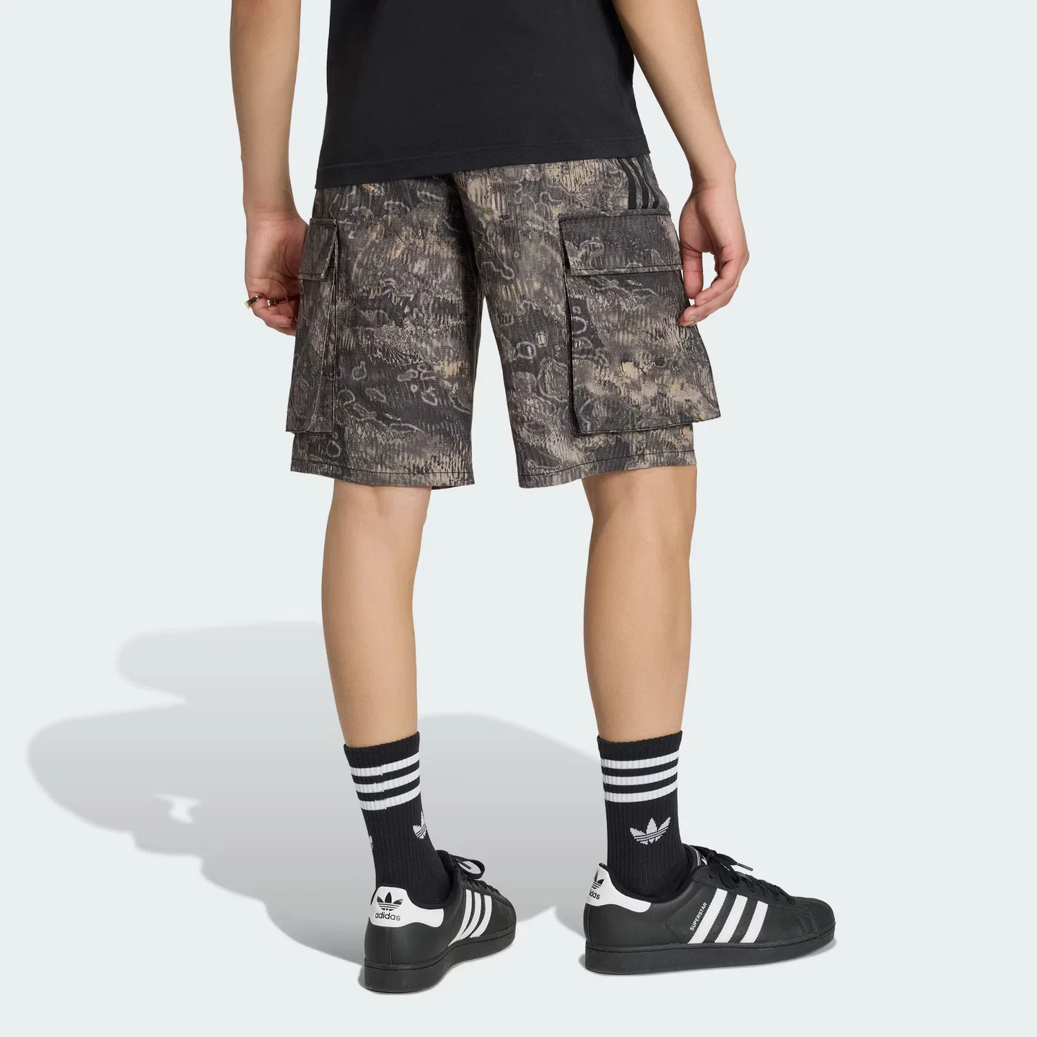 Шорты карго мужские ADILENIUM Adidas Originals, Mica Pink Gray/Wonder Taupe — фото 4
