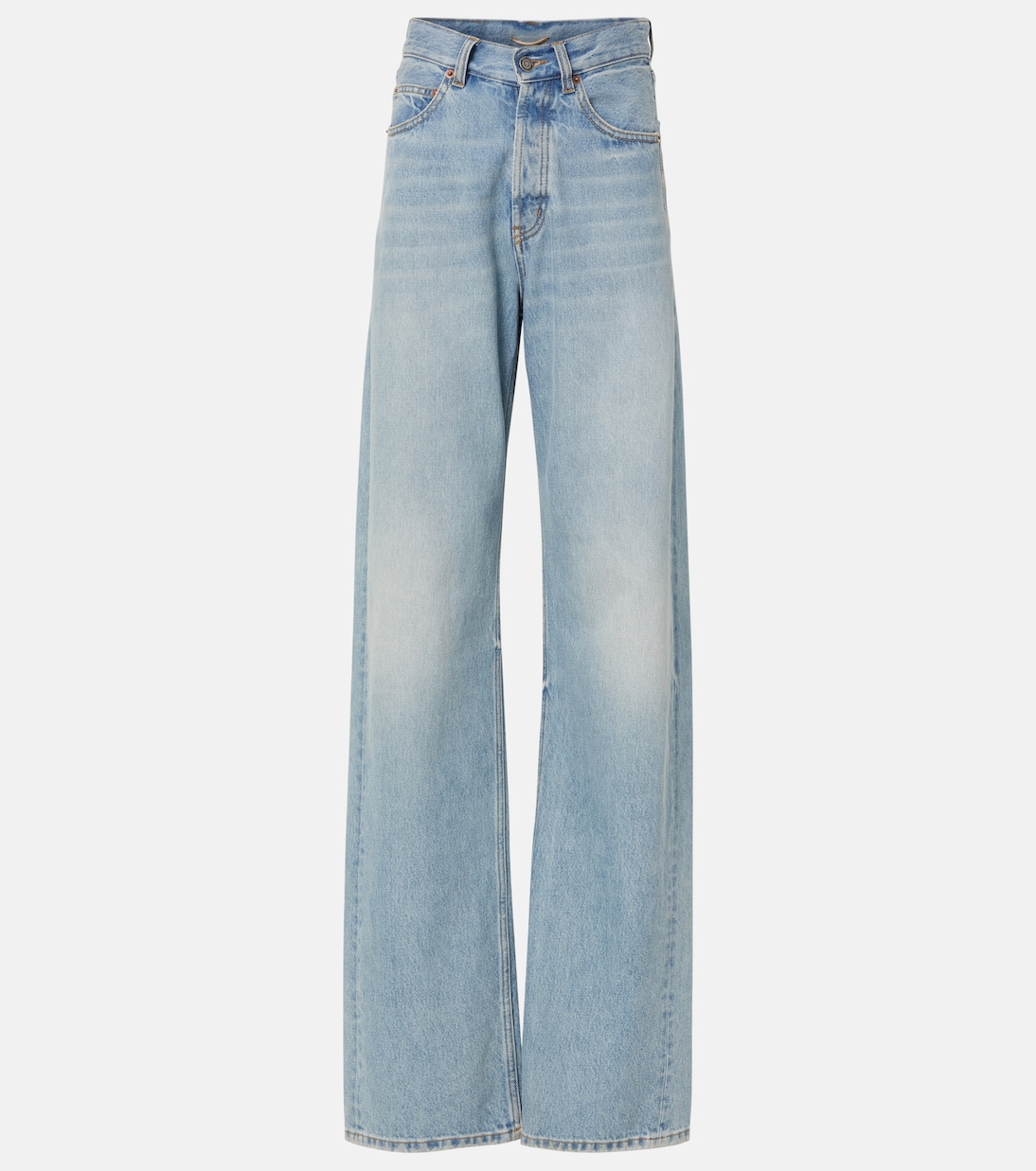 

Джинсы с высокой посадкой и широкими штанинами Saint Laurent, Michigan Blue