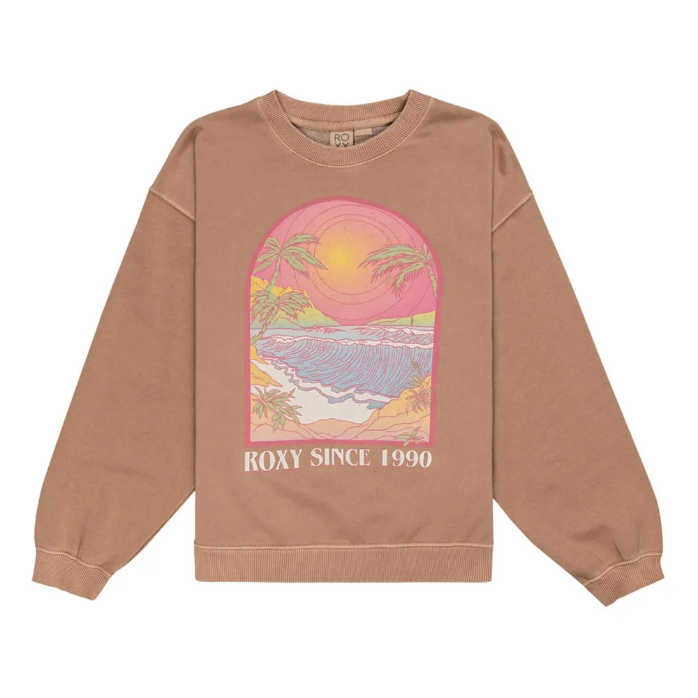 

Толстовка Roxy Lineup Rg Terry, коричневый