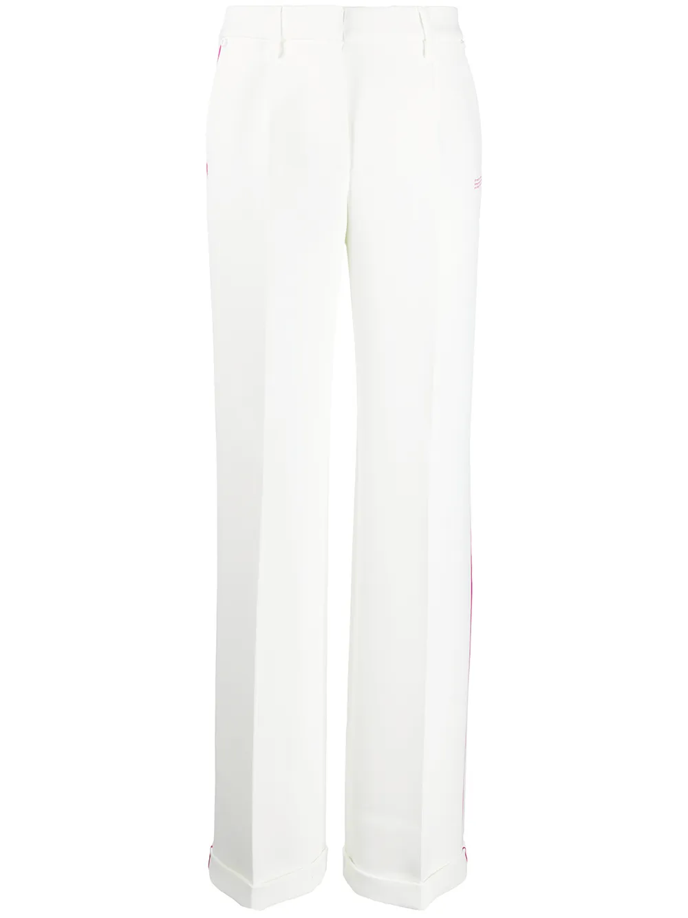 

Брюки строгого кроя с контрастной отделкой OFF-WHITE, белый