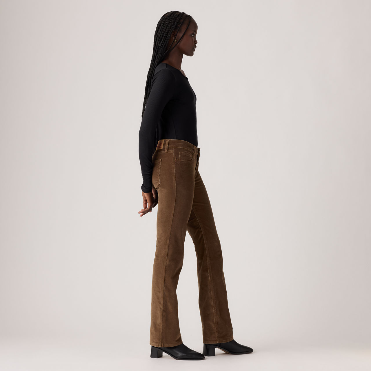 Женские вельветовые брюки Superlow Bootcut Levi's, Carafe - Brown — фото 3