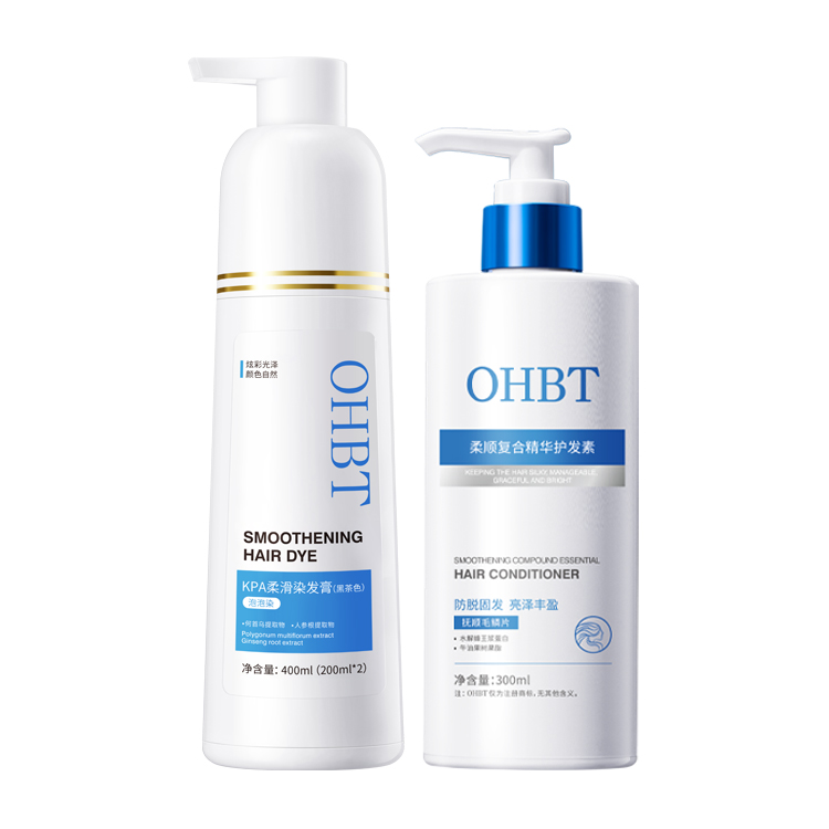 

OHBT Bubbles Plant Hair Dye Basic Cover White Dull Green/Dark Tea/Chestnut Brown/Blue Black/Burgundy 400ml