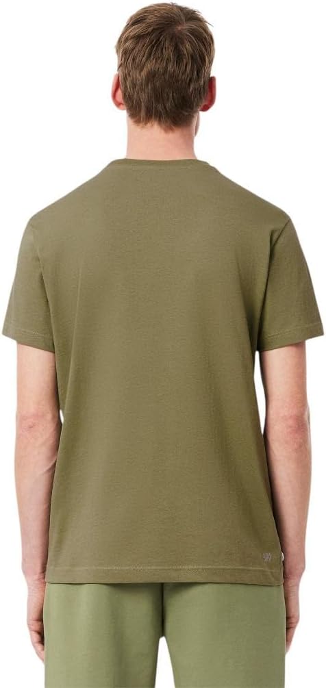 Футболка Lacoste Ultra Dry, мужская, с графическим принтом, хаки — фото 3