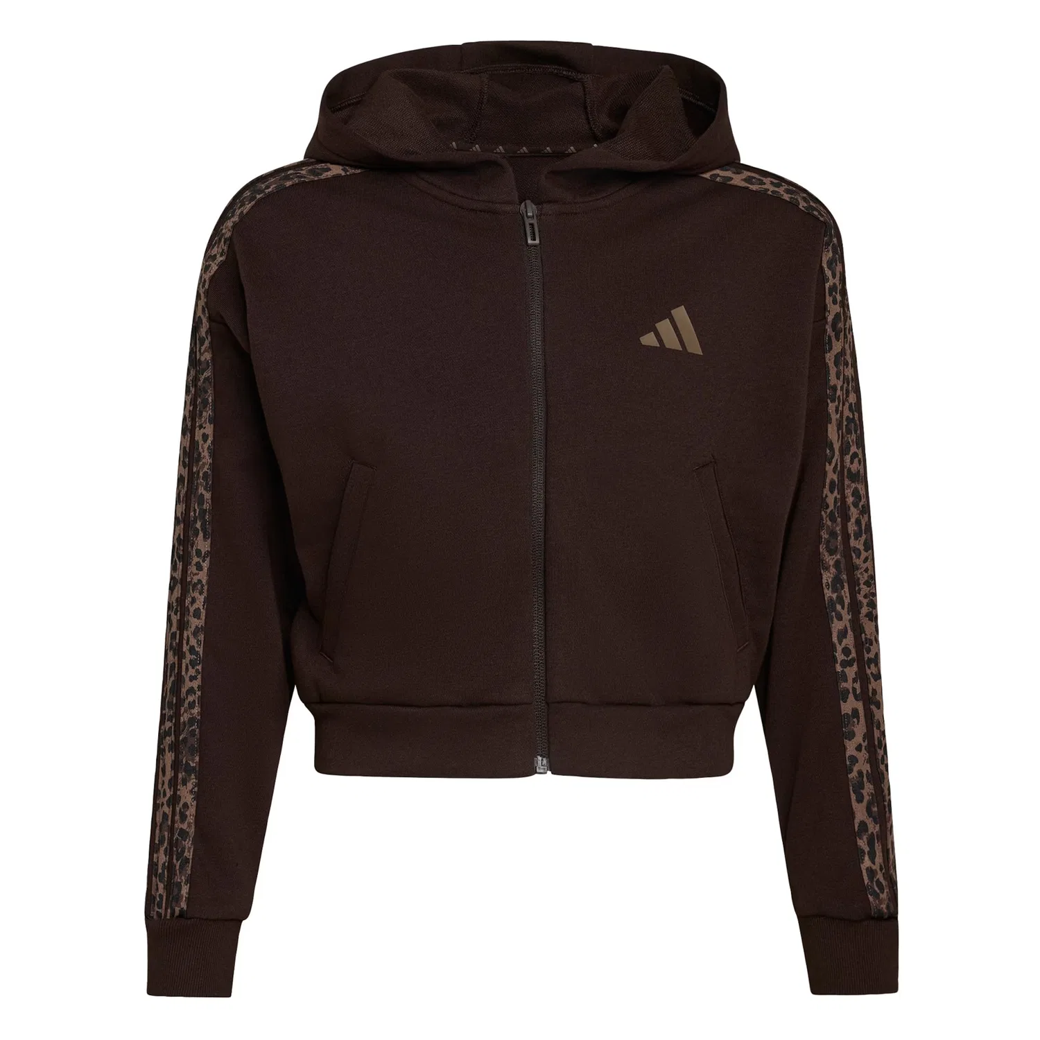 Спортивная толстовка на молнии Adidas Sportswear, коричневый