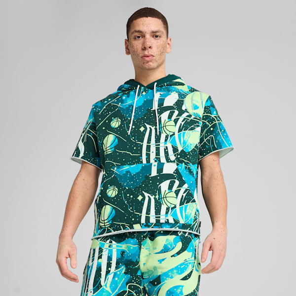 

Мужская баскетбольная толстовка с капюшоном Hoop Dreamz Puma, зеленый