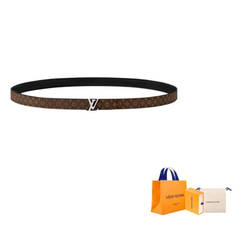 

LOUIS VUITTON Миниатюрный реверсивный ремень Lv 15мм, Brown