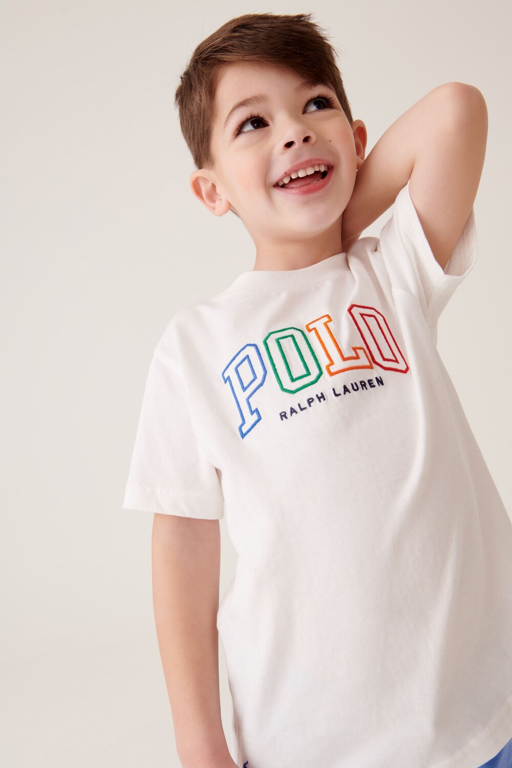 

Футболка для мальчика с ярким логотипом Polo Ralph Lauren, белый