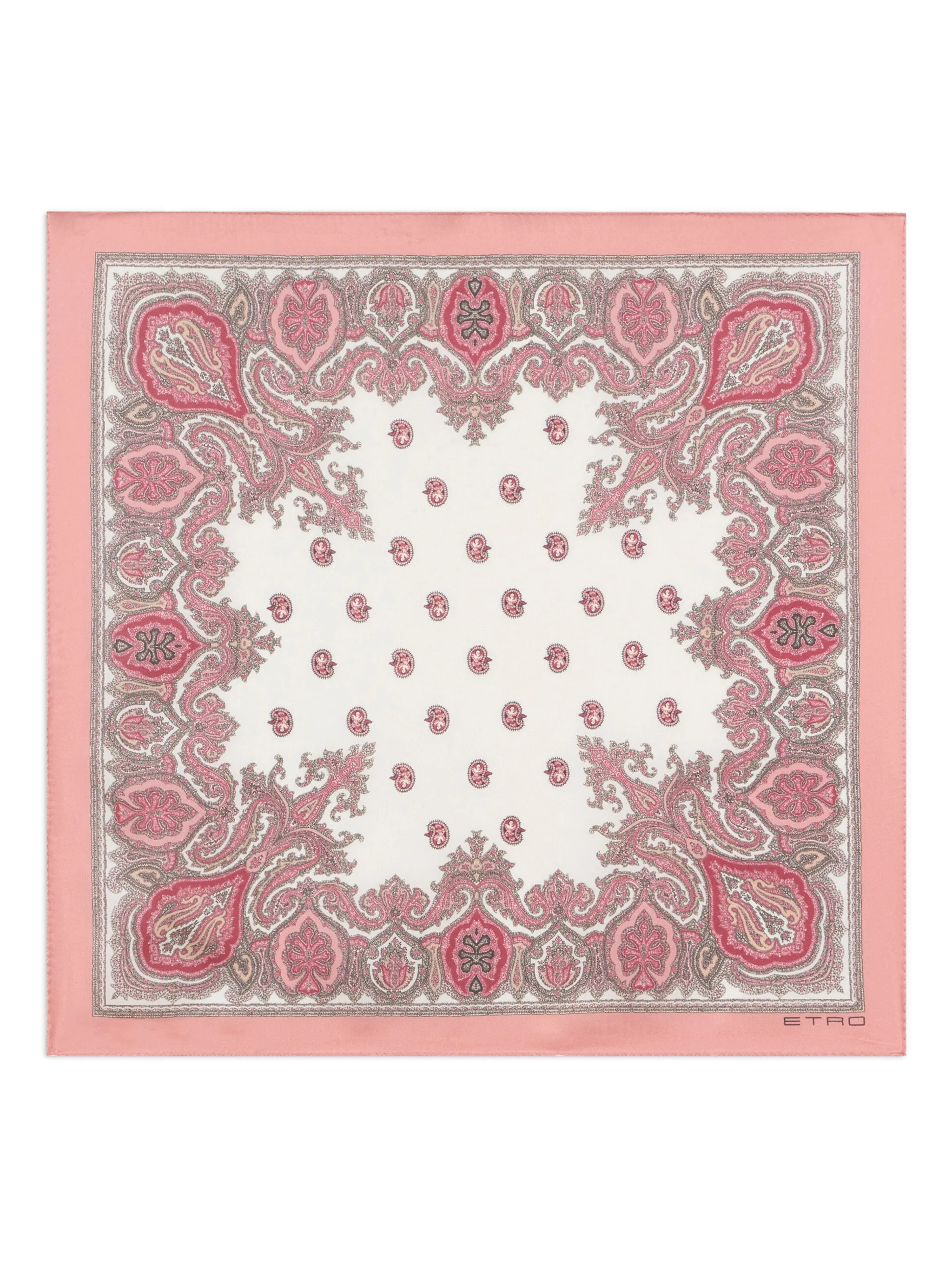 

Шелковый платок с принтом пейсли Etro, розовый
