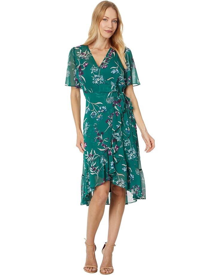 

Платье Calvin Klein Chiffon Floral Midi, цвет Sequoia Multi