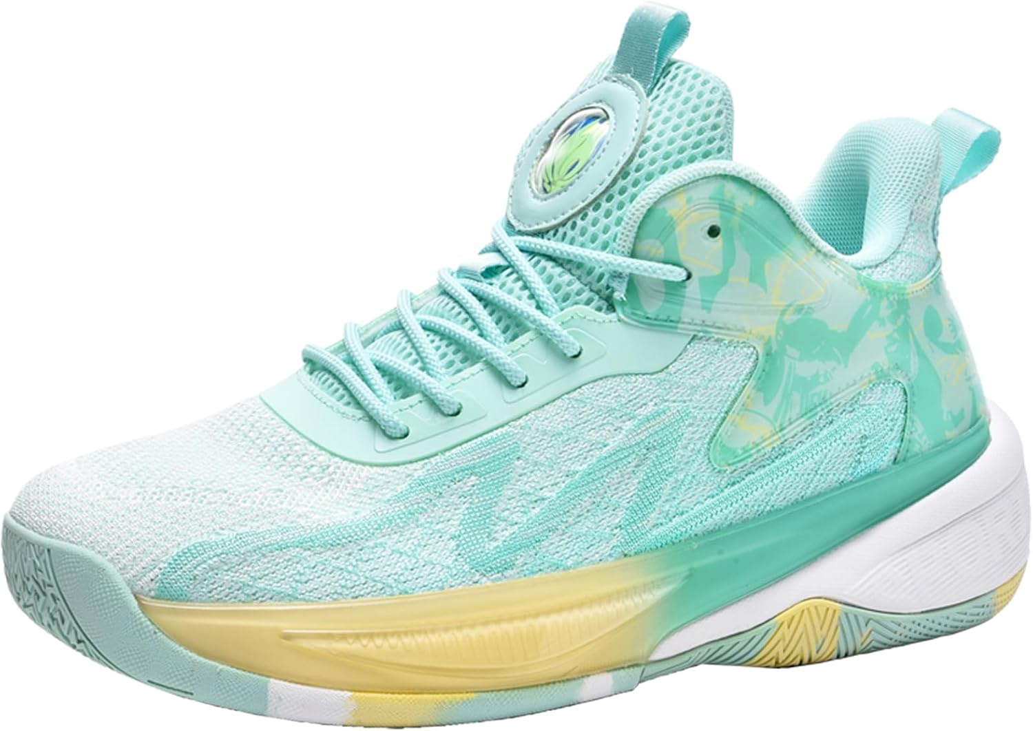 

Мужские высокие дышащие кроссовки для баскетбола с сеткой и шнуровкой, модные нескользящие спортивные кроссовки для ходьбы, бега, тенниса и волейбола Jhfdioy, зеленый