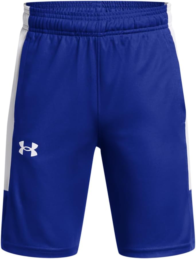 Баскетбольные шорты Under Armour Baseline для мальчиков, (400) Team Royal/White