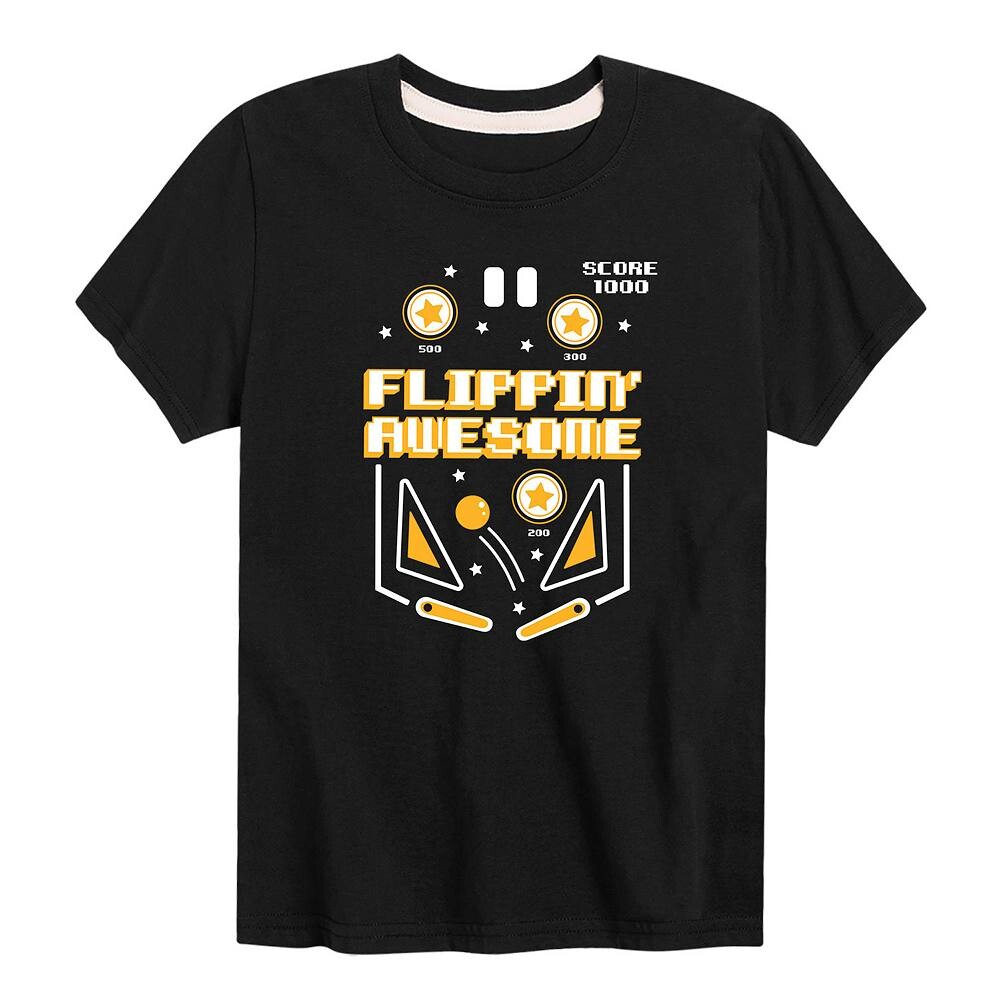 

Футболка Flippin Awesome с графикой в ​​стиле ретро для мальчиков 8–20 лет Licensed Character, черный