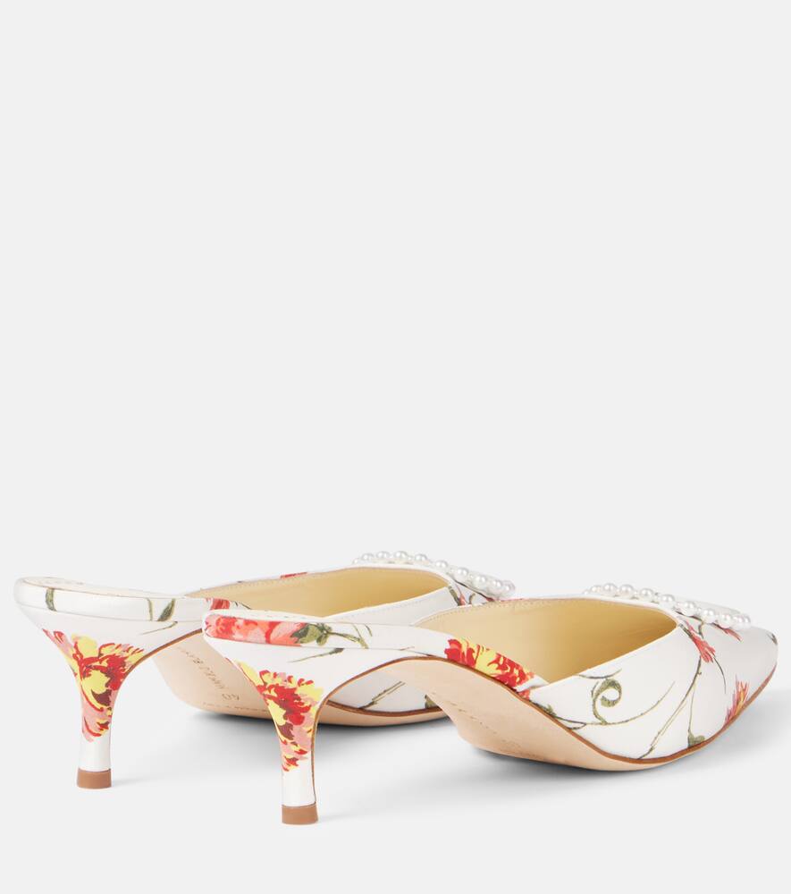 Kifatmu 50 мюли из сатина с цветочным декором Manolo Blahnik, 906X Ypri — фото 2