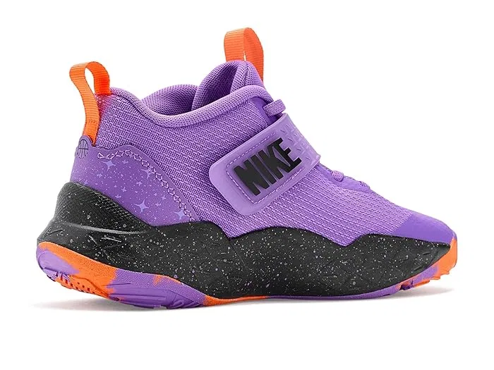 Кроссовки Team Hustle D 12 SE Nike Kids, Bright Violet/Black/Total Orange — фото 4