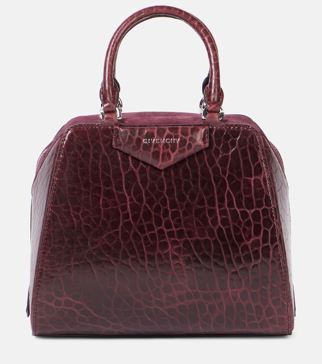

Сумка-шоппер Antigona Cube Mini из лаковой кожи Givenchy, Oxblood Red