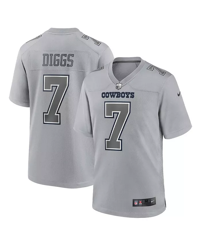 

Мужская модная игровая джерси Dallas Cowboys Atmosphere в сером цвете, модель Trevon Diggs Nike