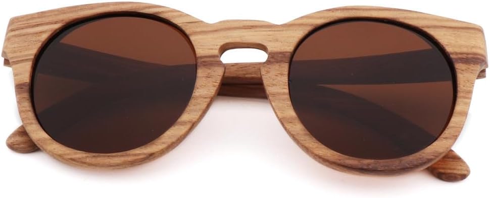 

Деревянные поляризованные солнцезащитные очки для мужчин с защитой UV400, женские солнцезащитные очки для путешествий и верховой езды, модные женские очки UJNHGQ, Brown