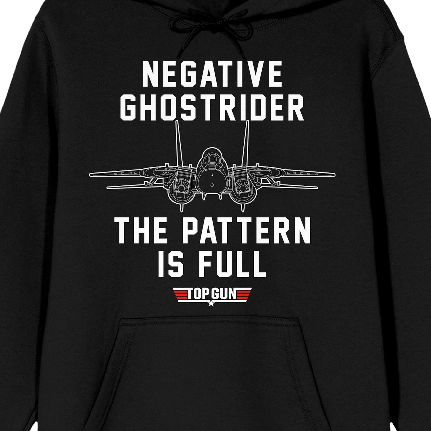 

Мужская толстовка с капюшоном Top Gun Negative Ghostrider Licensed Character