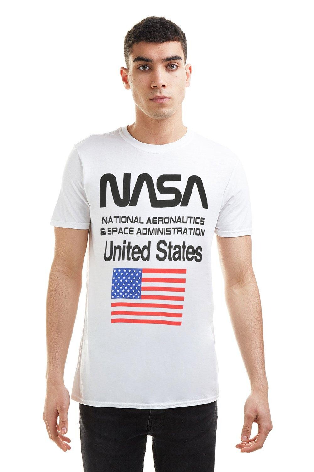 

Хлопковая футболка администрации НАСА NASA, белый
