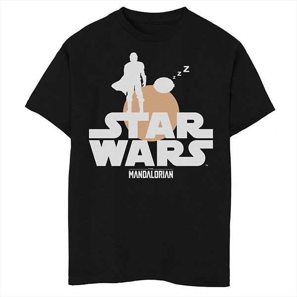 

Футболка с принтом The Mandalorian The Child Sunset Silhouette Logo для мальчиков 8-20 Licensed Character