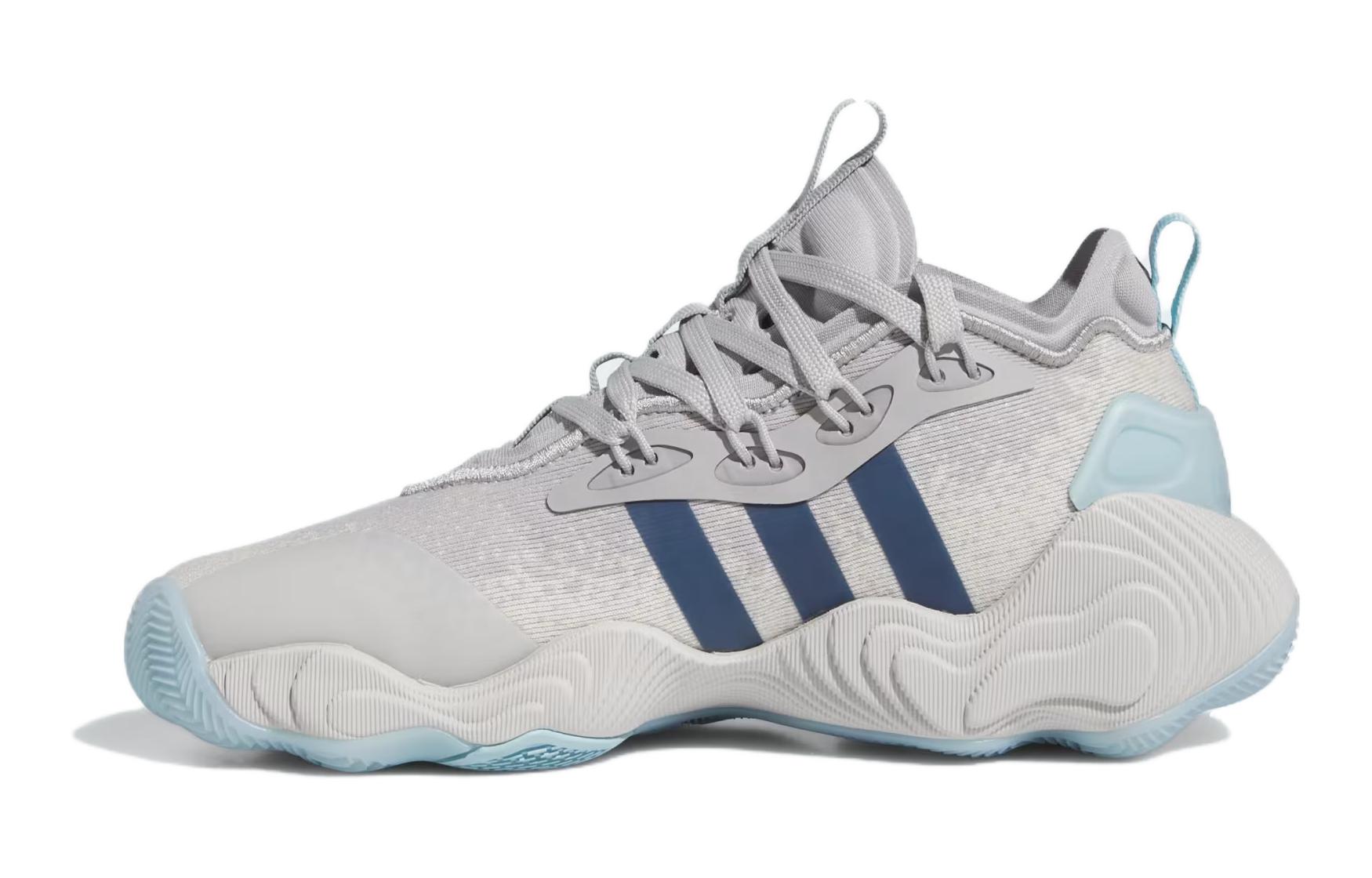 Adidas Trae Young 3 Серый Предварительно использованный Чернильно-серый GS, Серый Белый — фото 2