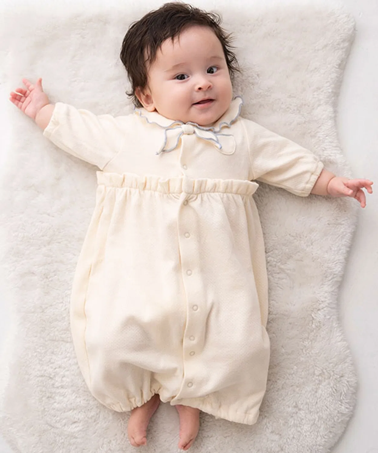 Двустороннее платье из органического хлопка Pompkins Baby OYOBALE, синее