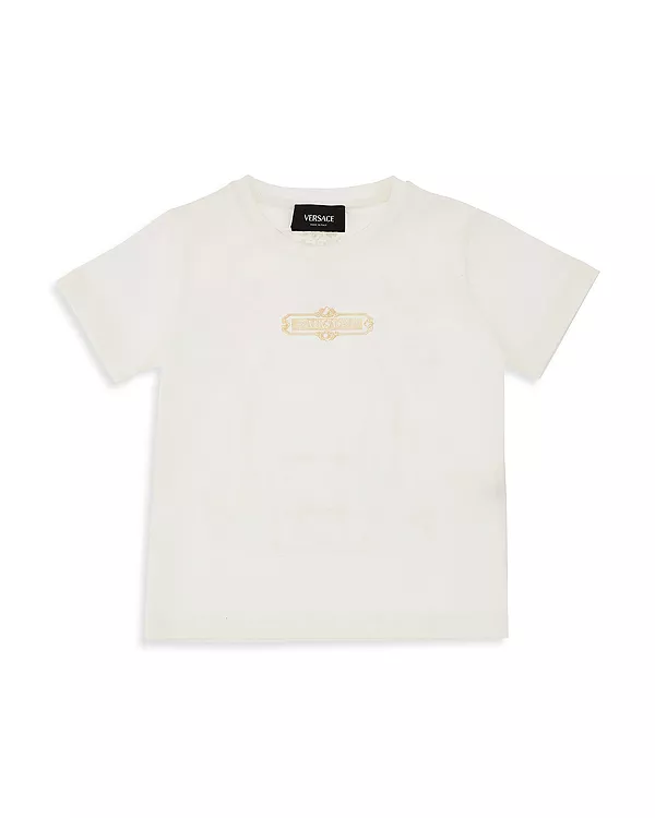 

Классическая футболка унисекс с логотипом Hall - для малышей и детей постарше. Versace, белый