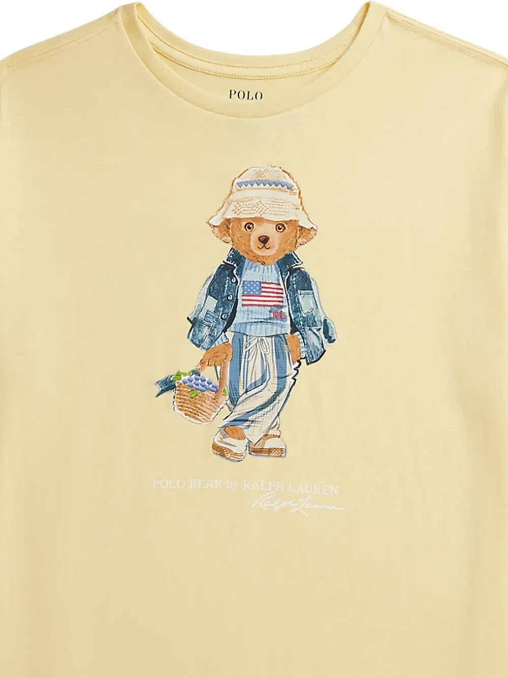 Платье Polo Bear из джерси Polo Ralph Lauren Kids, желтый — фото 4
