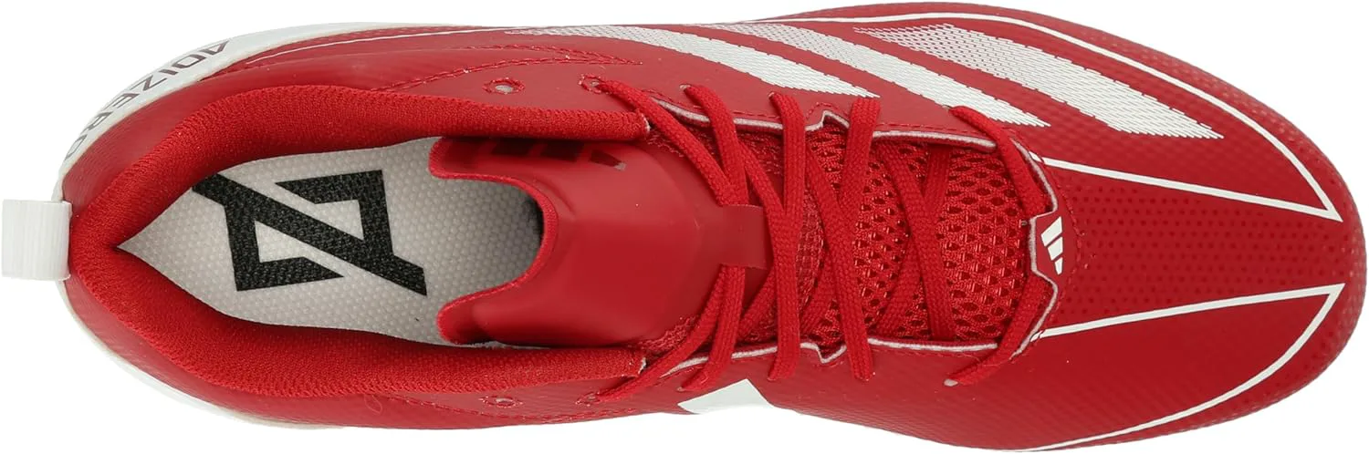 Мужские кроссовки Adidas Adizero Electric.2 для американского футбола, красно-белый — фото 2