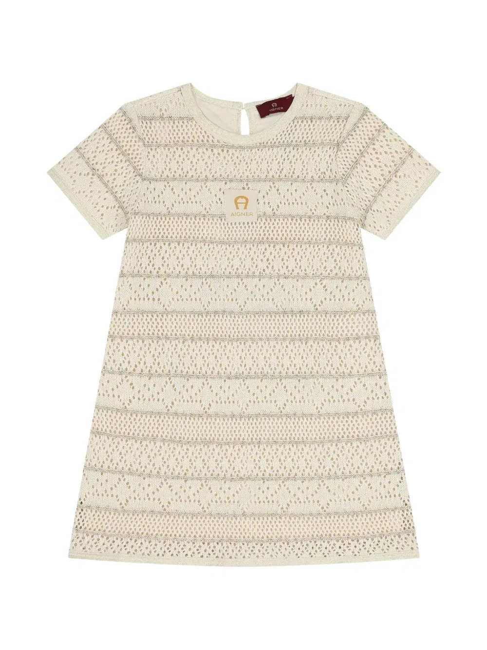 Платье с нашивкой-логотипом Aigner Kids, нейтральный