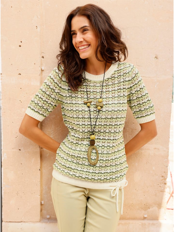 

Ажурный свитер цвета лайма и шампанского WITT WEIDEN